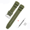Ремінець для Casio G-Shock AE-1000/1200 Army Green SI поліуретановий зелений 1051-0870