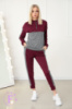 Повсякденний жіночий костюм із трикотажу «Flex» оптом | Норма і батал | Розпродаж моделі Марсала, 42-44