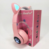 Беспроводные наушники с кошачьими ушками и RGB подсветкой Cat VZV 23M. Цвет: розовый