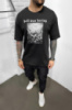 Футболка чорна з ДТФ принтом (оверсайз) | 57-406