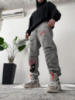 Джинси дтф чоловічі стильні джогери сірого кольори