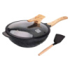 Сковорода ВОК MGC алюмінієва 32 см з антипригарним покриттям та кухонною лопаткою, чорний