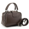М'яка шкіряна сумка на два відділи з ручкою Італія 71045C