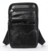 Небольшая кожаная поясная сумка Vintage 20359 Черный