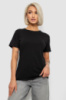 Футболка жіноча однотонна, колір чорний, 204R3333