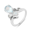 Серебряное кольцо CatalogSilver с натуральным топазом 2.778ct, шпинелью, вес изделия 3,21 гр (2129585) 17 размер