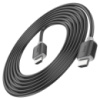 Кабель HOCO HDMI-HDMI 4Kx2K Ultra HD, 3m, v2,0,  круглый Black, коннектор Black, Blister