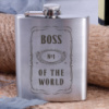 Фляга стальная «Boss №1 of the world», английский