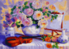 Картина за номерами «Троянди та скрипка» 40х50см
