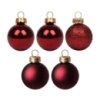 Набор игрушек на елку YES 975112 6 см 5 шт бордовый