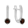 Серебряные серьги CatalogSilver с натуральным гранатом 1.411ct (2195832)