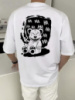 Футболка з дтф принтом біла -  - 57-525