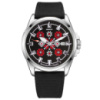 Чоловічий механічний годинник Awarder 040 Embroidery Silver-Red Black Automatic з сапфіровим склом та 10ATM