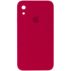 Чохол Silicone Case Square Full Camera Protective (AA) Для Apple iPhone XR (Червоний / Rose Red) - купити в SmartEra.ua