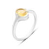 Серебряное кольцо CatalogSilver с цитрином nano 1.113ct, вес изделия 2,51 гр (2172635) 18 размер