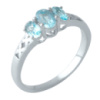 Серебряное кольцо CatalogSilver с аквамарином nano, вес изделия 2,3 гр (1997543) 17.5 размер