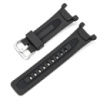 Ремінець для Casio Pro-Track PRG-240/PRG-40 Black SI силіконовий чорний (1051-1389)