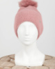 Жіноча зимова рожева шапка