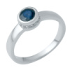 Серебряное кольцо CatalogSilver с натуральным сапфиром 0.821ct, вес изделия 2,42 гр (1946923) 17 размер
