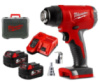 Термоповітродувка акумуляторна MILWAUKEE, M18 BHG-502C (зарядний пристрій M12-18 FC, 2 акумулятори М18 В5 5Аг, аксесуари, кейс)