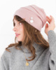 Жіноча зимова рожева шапка на флісі