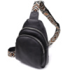Жіноча сумка слінг із натуральної шкіри 722935 Чорний