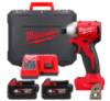 Шуруповерт ударний акумуляторний безщітковий 1/4'' HEX MILWAUKEE, M18 BLIDRC-402C, 190Нм (зарядний пристрій М12-18 С, 2 акумулят
