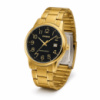Чоловічий годинник Casio MTP-V002G-1B — класична модель у золотистому корпусі з датою