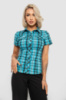 Сорочка жіноча в клітинку, колір бірюзовий, 230R065