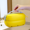 Сумка 2в1 силиконовая косметичка водонепроницаемая для аксессуаров в ваную комнату и душ, дорожняя,жёлтая