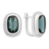 Серебряные серьги CatalogSilver с топазом Лондон Блю 7.078ct (2188742)