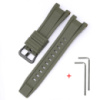 Ремінець для Casio G-Shock GST-W300 Army Green BK полімерний зелений (1051-0958)