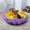 Лежанка для кота и собаки Корзина Цвет фиолетовый/желтый