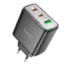 Адаптер мережевий Hoco Smart charger CS44A |2Type-C/1USB, QC/PD, 65W/3A|