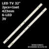 LED підсвітка TV 32« inch 423mm 6-led GC236006-ZC21FG-03 PN:303GC236041 2015-07-25 + ZK-2 17374 065 1шт.
