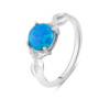 Серебряное кольцо CatalogSilver с опалом 1.4ct, вес изделия 2,37 гр (2083641) 18.5 размер