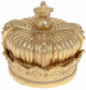 Шкатулка декоративная «Adeola Корона» 11.5х11.5х11см, полистоун, цвет - золото