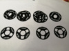 катушки пластик черные с белыми логотипами на 1 кассету