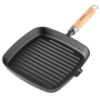 Чавунна сковорода гриль із дерев'яною ручкою KingCamp KA2421 black