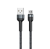 Кабель REMAX Jany Series Aluminum Alloy Braided 2.4A data cable RC-124m/i/a Micro-Black (6972174153568)