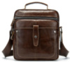 Сумка чоловіча гладка 714700 Коричнева
