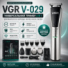 Бездротовий тример для стриження 6в1 VGR V-029, Чорний / Машинка для стриження / Тример для бороди / Тример для носа