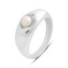 Серебряное кольцо CatalogSilver с натуральным жемчугом 2.5ct, вес изделия 3,99 гр (2184140) 17.5 размер