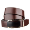 Деловой мужской ремень с автоматической пряжкой Vintage 20209 Коричневый