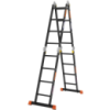 Драбина-трансформер алюмінієва 4 секції / 4 сходинки BLUETOOLS : 4.70 м, 150кг багатофункціональна драбина
