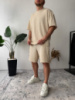 Комплект футболка/шорти світло-бежевий| 42-048