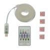 LED лента неоновая USB RGB 5V, IP 65, 1м, с Bluetooth и пультом (черный), датчиком звука