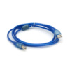 Кабель USB 2.0 RITAR AM/BM, 1.5m, 1 феррит, прозрачный синий Q250