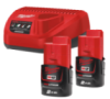 Енергокомплект Li-Ion MILWAUKEE, M12 NRG-202 (зарядний пристрій С12, 2 акумулятори В2 2Аг, картонне пакуванння)
