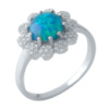 Серебряное кольцо CatalogSilver с опалом 0.925ct, вес изделия 3,1 гр (1970454) 19.5 размер